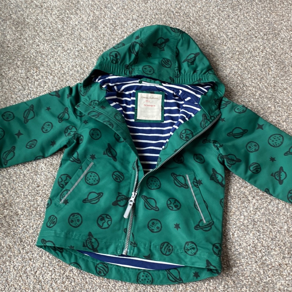 Hanna Andersson boys lined rain jacket